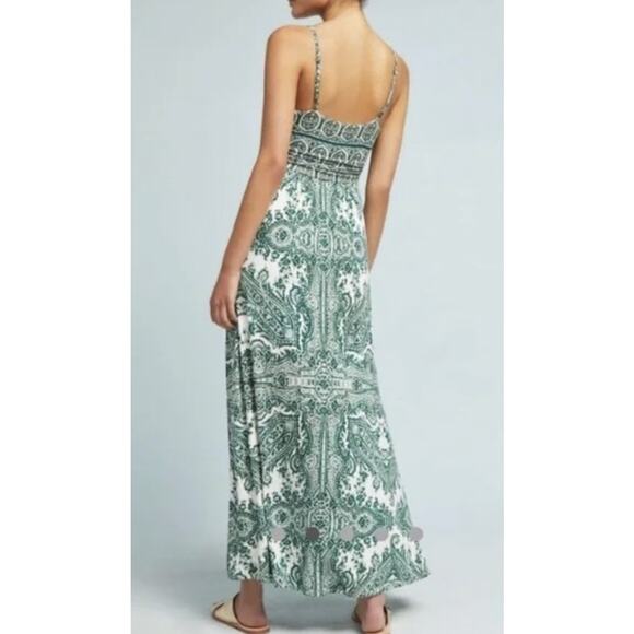 Moulinette Soeurs by Anthropologie Green Paisley Brisbane Maxi Dress - Picture 2 of 9
